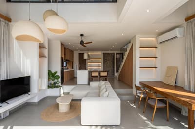 Living, Workspace, Dapur & Dining