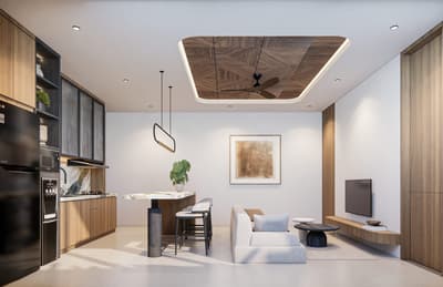 Basement Living & Island Table