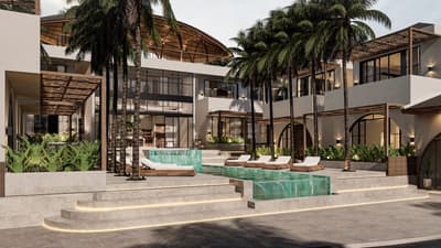 Render Eksterior, Fasad & Pool