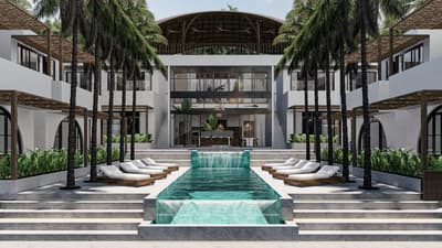 Render Eksterior, Fasad & Pool