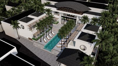 Render Eksterior, Fasad & Pool