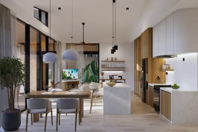 Unit 2 Living & Kitchen
